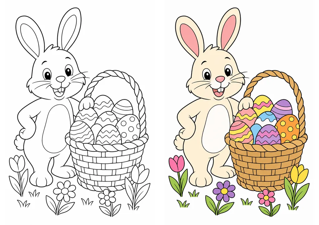 Vista previa de páginas para colorear de Pascua gratuitas e imprimibles