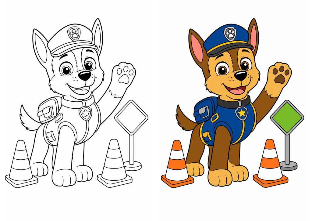 PAW Patrol coloring pages free printable preview